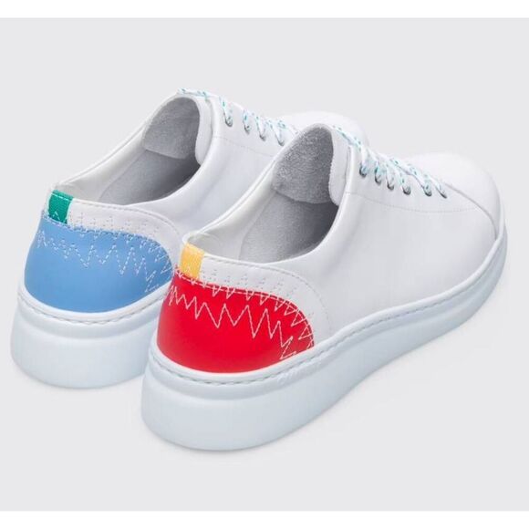 CAMPER TWINS TWS RED BLUE LEATHER FASHION LIGHTWEIGHT SNEAKERS SHOES MENS 12 NEW - Picture 4 of 5